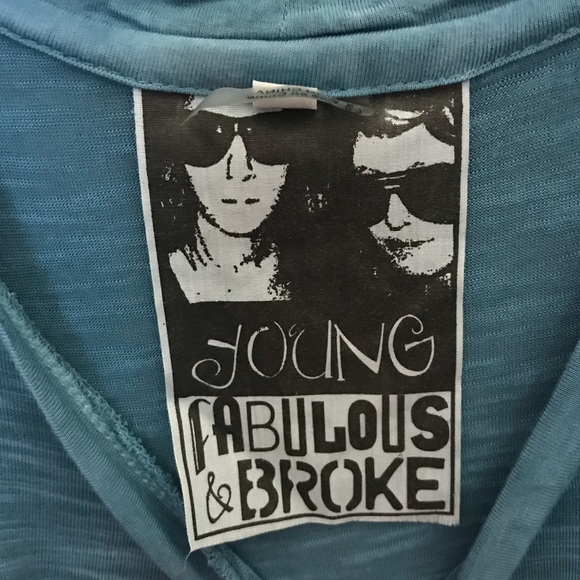 Young Fabulous & Broke Ombré Racerback Tank Large - Picture 3 of 4